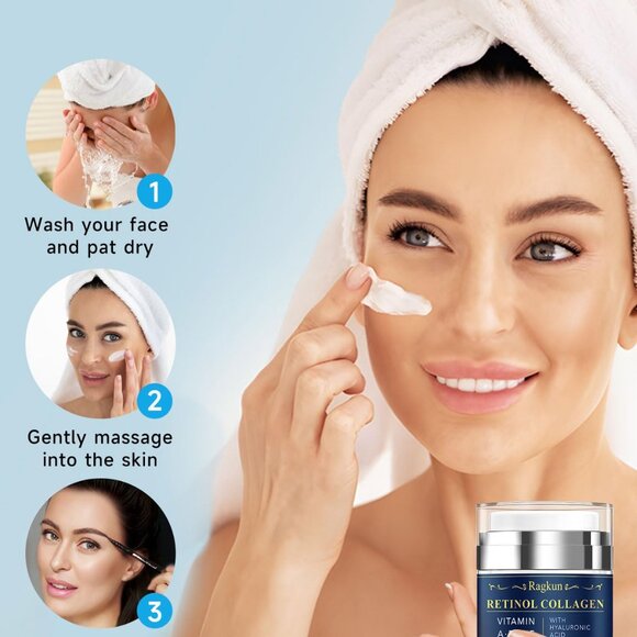 Retinol Cream for Face, Collagen Neck Creams for Tightening and Firming, Anti Ag - Picture 6 of 9